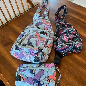 Vera Bradly lg an sm bag with wristlet wallet